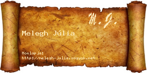 Melegh Júlia névjegykártya